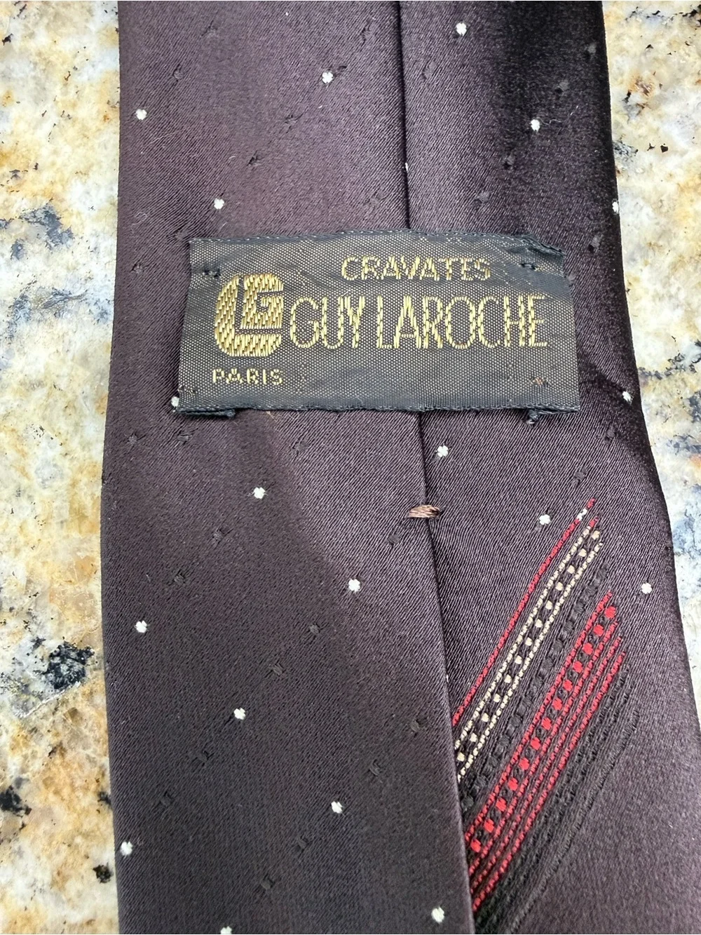 Guy Laroche Vintage Silk Tie Old Money Classic Menswear Necktie